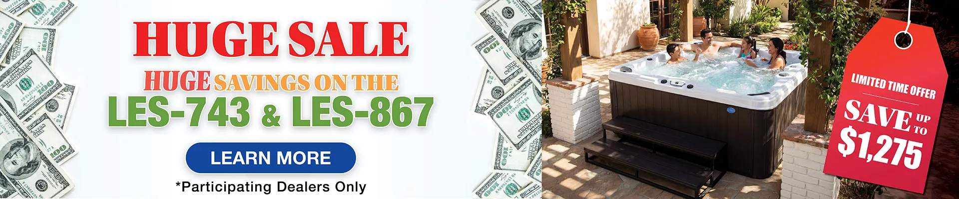 Calspas hot tub being used in a family setting - Bear